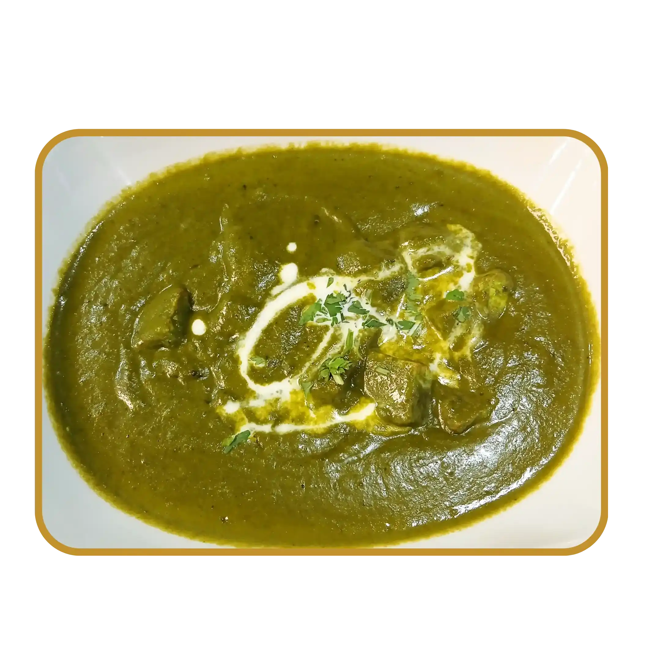 Saag Chicken at Athidi Indian